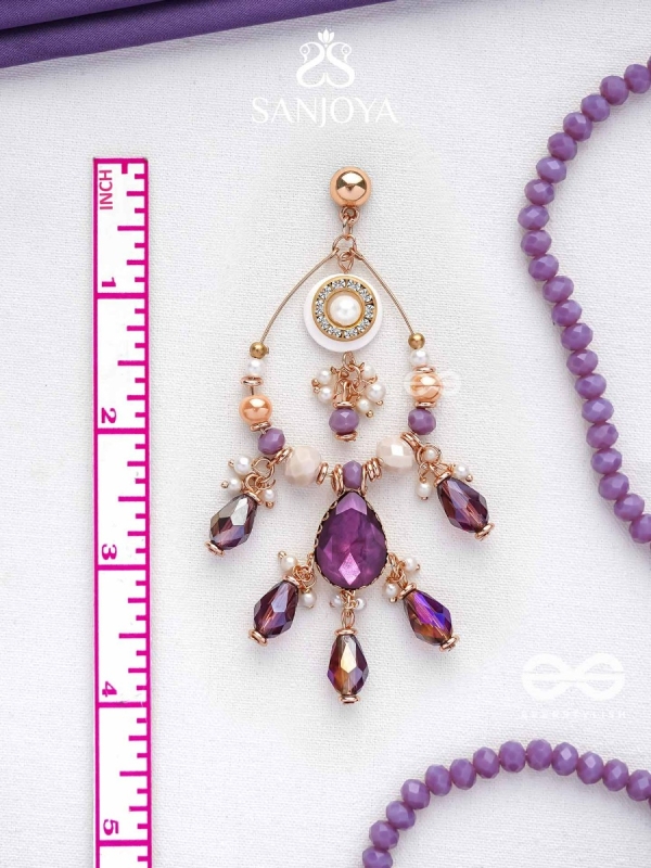 Pratihata - The Sangria Chandeliers - Statement Golden Embellished Earrings