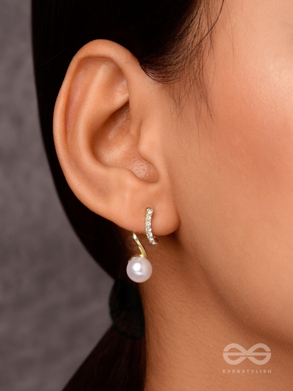 PEARL'N SWIRL - GOLDEN SPARKLING STUDS