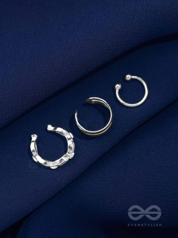 TRIPLE TREBLE - SET OF THREE EAR CUFFS (ONE EAR)