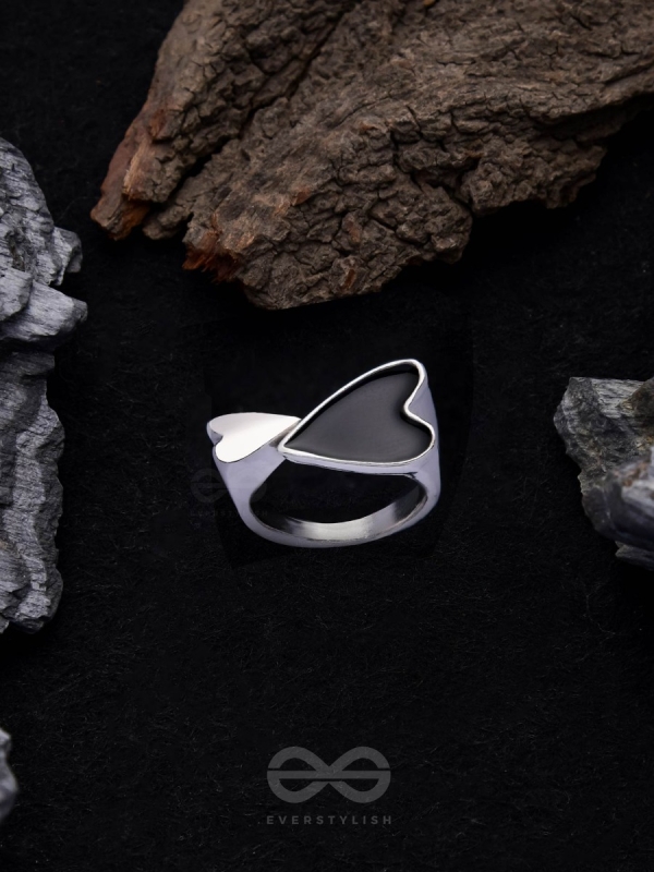 DOUBLE DOSE LOVE - STATEMENT SILVER RING