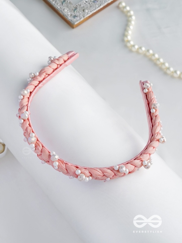 IPSIT - ONE'S DESIRE - PEARL AND FABRIC EMBROIDERED HAIRBAND