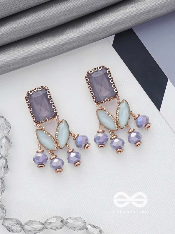 THE PURPLE MIST - STATEMENT DROP EARRINGS