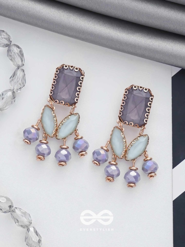 THE PURPLE MIST - STATEMENT DROP EARRINGS