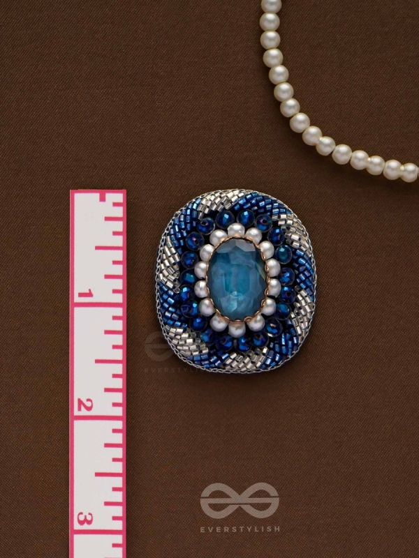 Indradhya - The Celestial Cascade - Stone, Beads, Sequins And Cutdana Hand Embroidered Earrings