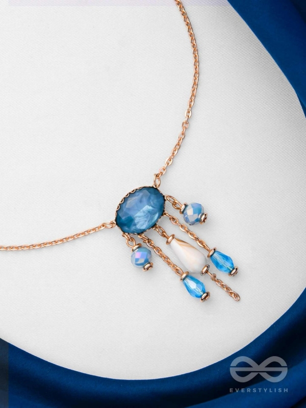 Sky Line Coast - Blue Casual Neckpiece With Anti-Tarnish Coating 