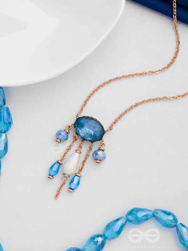 Sky Line Coast - Blue Casual Neckpiece With Anti-Tarnish Coating 