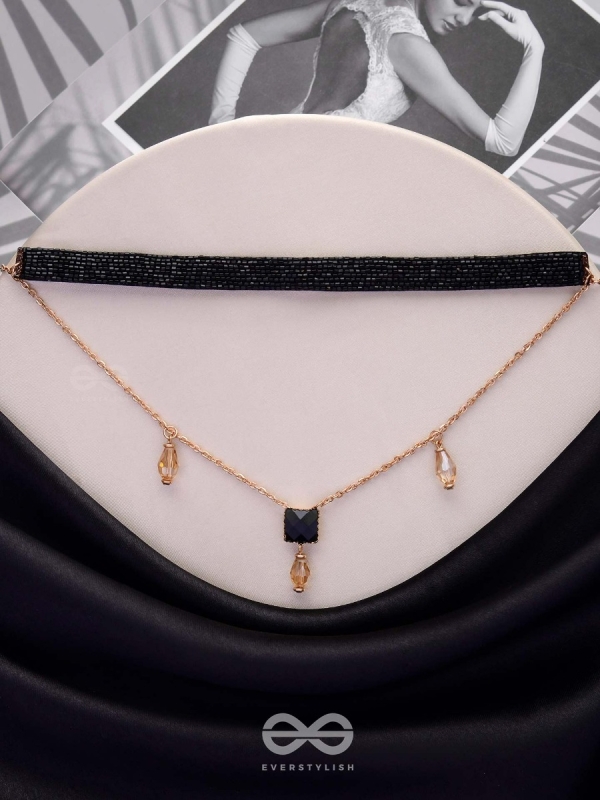 Magic In Darkness - Statement Choker Neckpiece With Anti-Tarnish Coating 