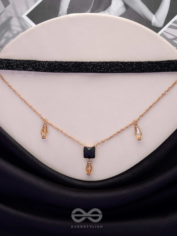 Magic In Darkness - Statement Choker Neckpiece With Anti-Tarnish Coating 