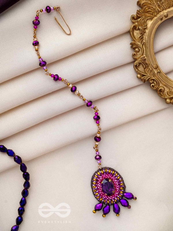 TAMASVINI - THE STARRY NIGHT - STONE, CUTDANA AND BEADS EMBROIDERED MAANGTIKA