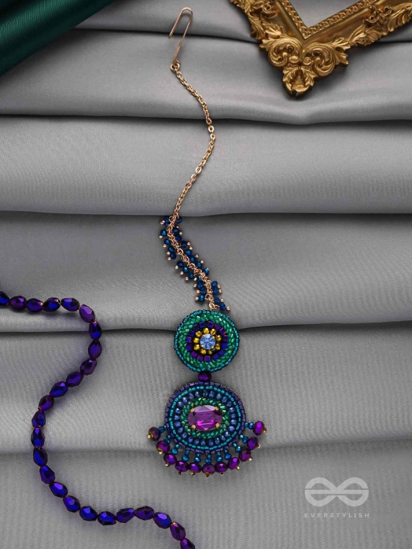 PRISHNI - THE STARRY SKY - STONES AND BEADS EMBROIDERED MAANGTIKA