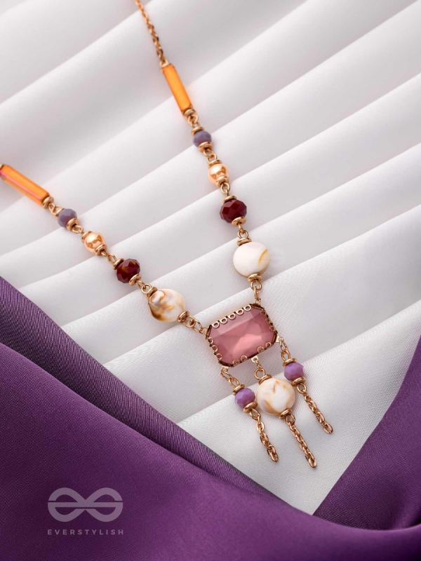 The Gem Carnivals - Multicolored Statement Neckpiece With Anti-Tarnish Coating 