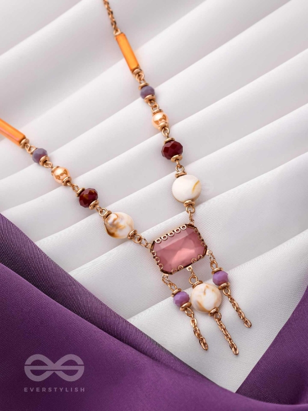 The Gem Carnivals - Multicolored Statement Neckpiece With Anti-Tarnish Coating 