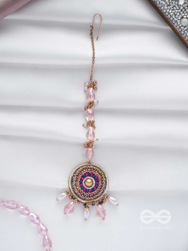 ATIKOPA - THE FEELING OF CALMNESS - BEADS, CUTDANA AND GLASS DROP EMBROIDERED MAANGTIKA