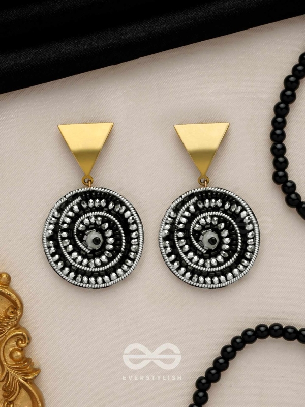 PRAGYALU - THE WISE CHOICE - BEADS AND CUTDANA EMBROIDERED EARRINGS