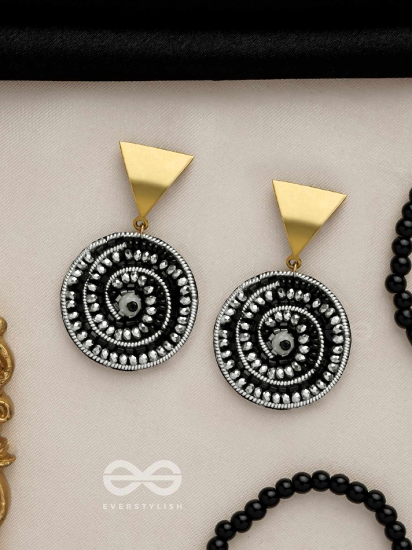 PRAGYALU - THE WISE CHOICE - BEADS AND CUTDANA EMBROIDERED EARRINGS