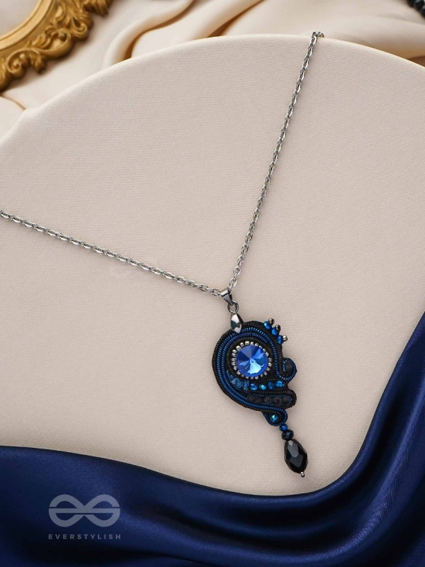 AALINDI - BLISS OF PEACE -BEADS AND SEQUINS EMBROIDERED NECKPIECE