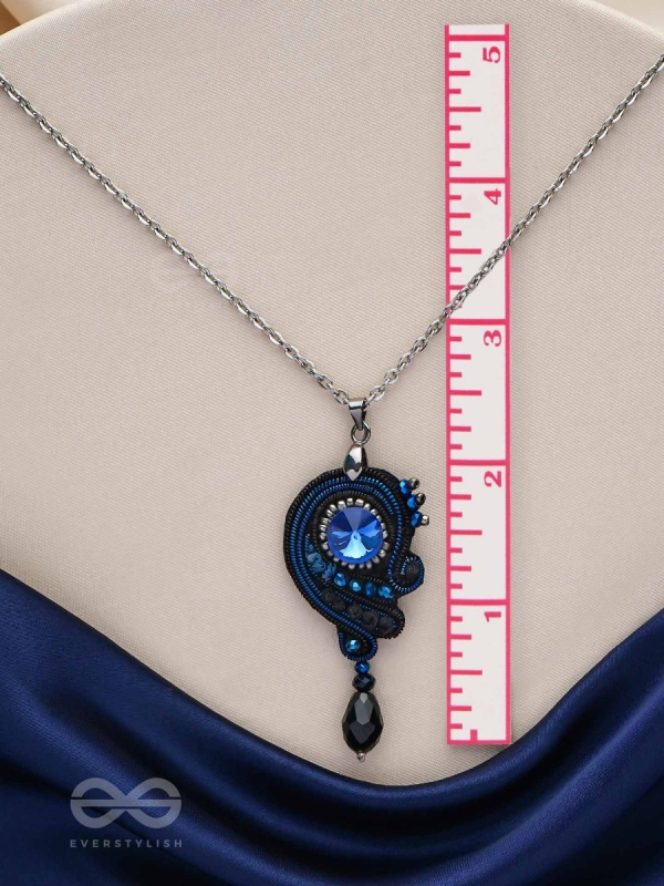 AALINDI - BLISS OF PEACE -BEADS AND SEQUINS EMBROIDERED NECKPIECE