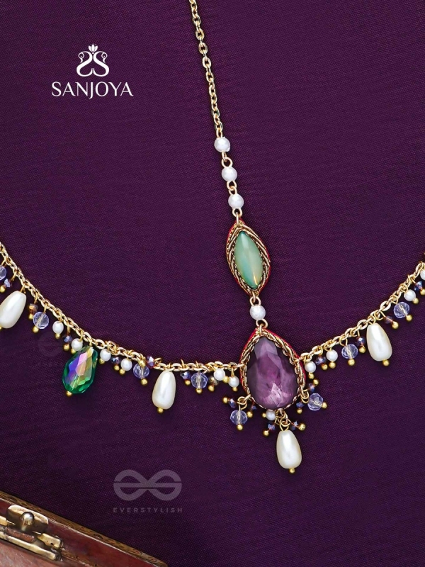 SIBIRA - SUPREME ROYALTY - STONE, BEADS AND GLASS DROPS EMBROIDERED MAANGTIKA