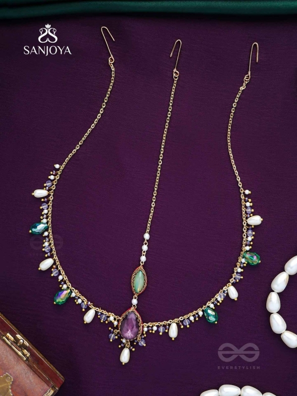 SIBIRA - SUPREME ROYALTY - STONE, BEADS AND GLASS DROPS EMBROIDERED MAANGTIKA