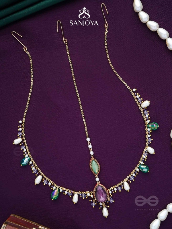 SIBIRA - SUPREME ROYALTY - STONE, BEADS AND GLASS DROPS EMBROIDERED MAANGTIKA