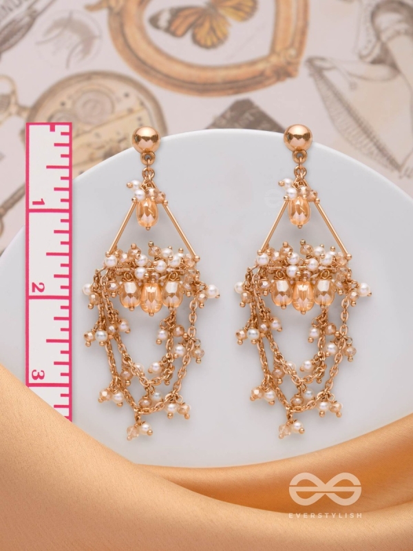 Abhrita - The Gleaming Layers - Golden Embellished Earrings