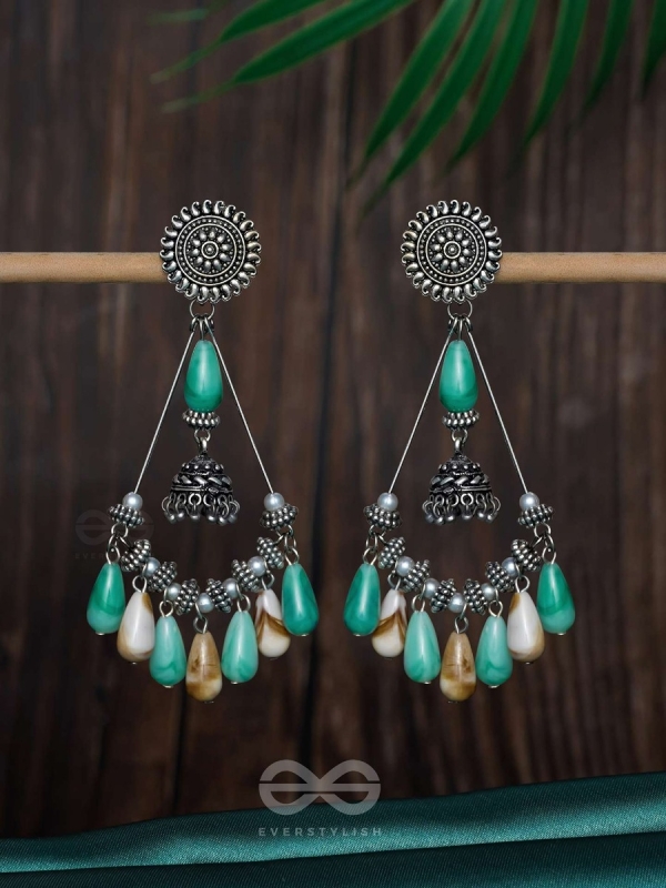 THE DREAMWAVE DROPS - OXIDISED DROP EARRINGS