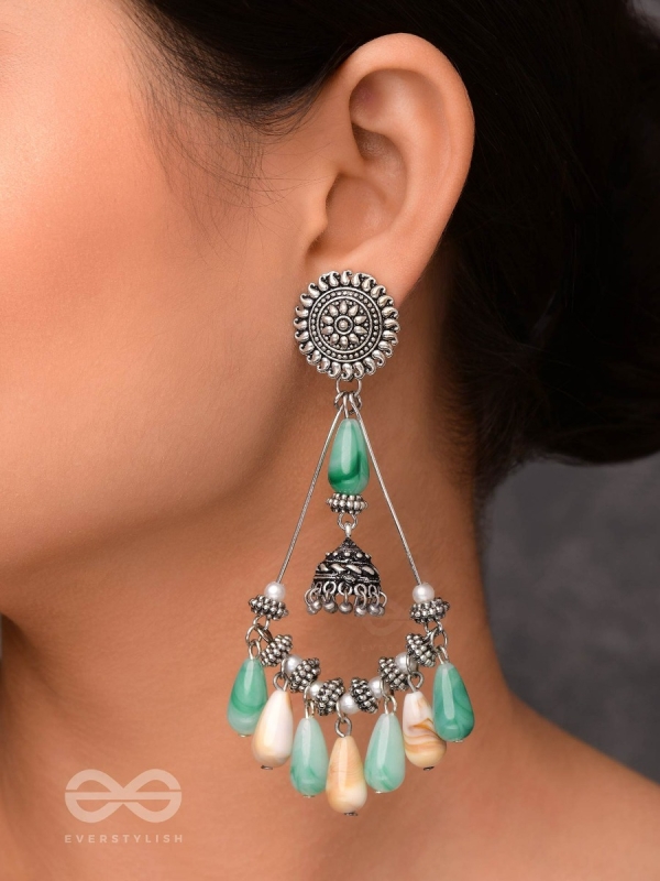 THE DREAMWAVE DROPS - OXIDISED DROP EARRINGS