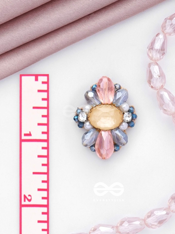 VISHESHAVALI - THE EXQUISITE PICK -STONE, PEARLS AND BEADS EMBROIDERED STUD EARRINGS