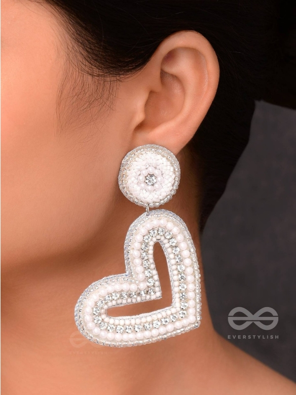 Sauhardika - Heartfealt Moments - Beads And Cut Dana Hand Embroidered Earrings