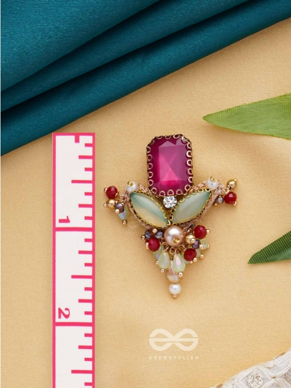 TEJANI - THE DAZZLING GEMS - STONE AND BEADS EMBROIDERED EARRINGS