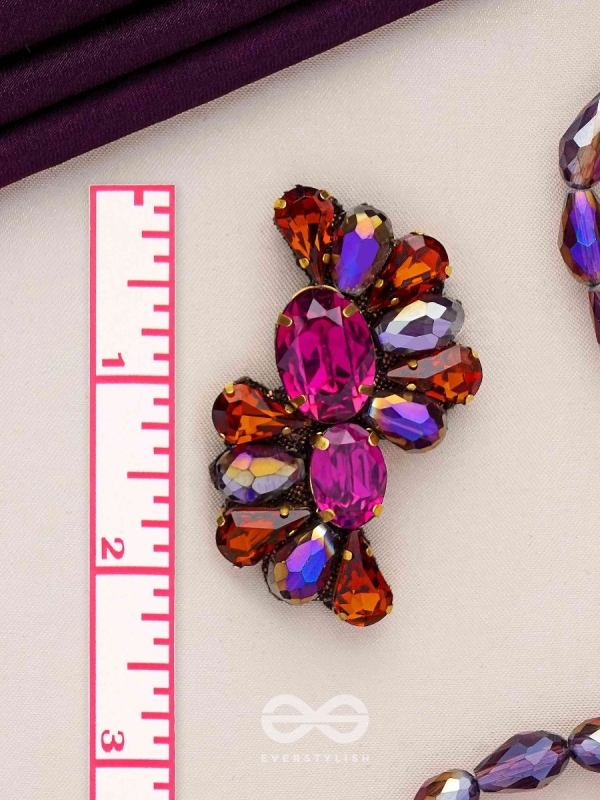 RATNASANKULA - THE GEMSTONE ENSEMBLE - STONE EMBROIDERED EARRINGS