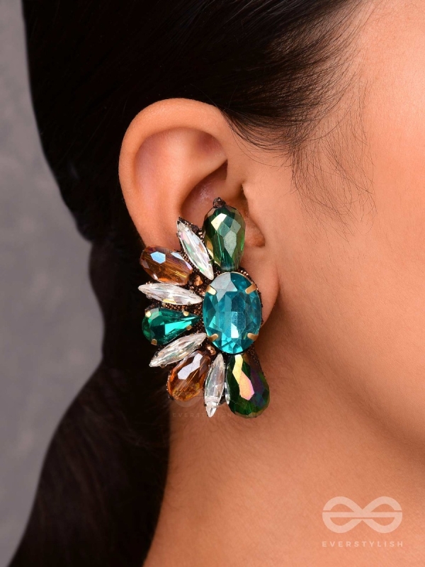 Manivarga - The gem collection - Stone embroidered earrings 