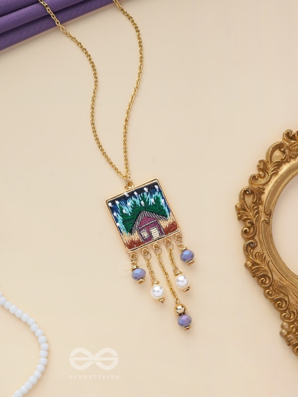 Damya - The Dreamhouse Heaven - Golden Embellished Hand Embroidered Neckpiece