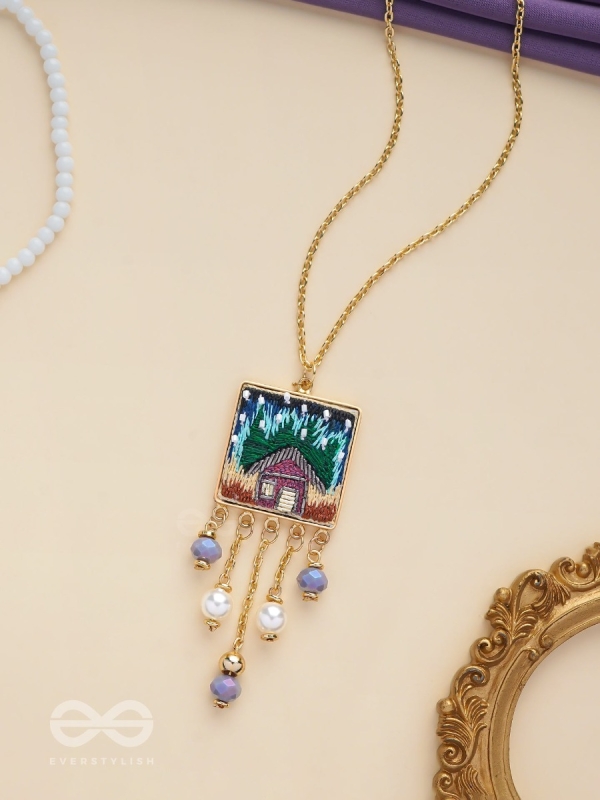 Damya - The Dreamhouse Heaven - Golden Embellished Hand Embroidered Neckpiece