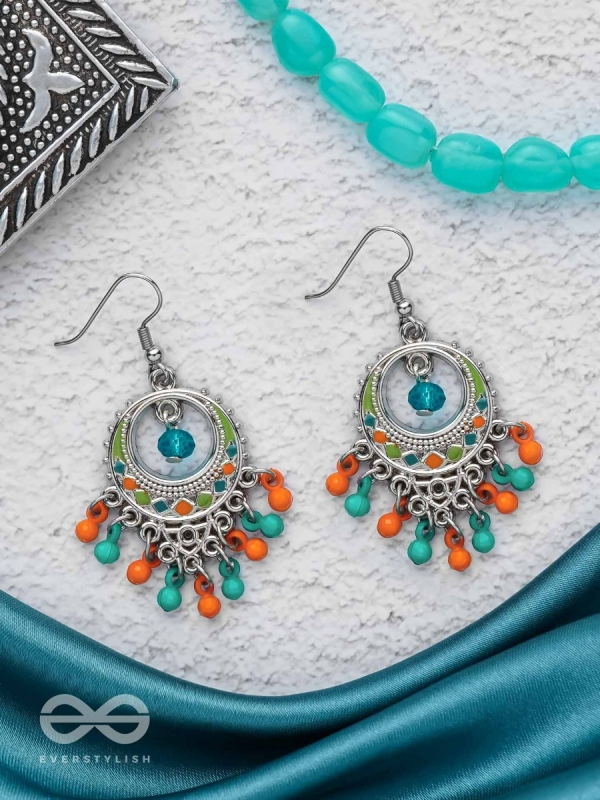 Tropical Tease - Enamelled Oxidised Earrings