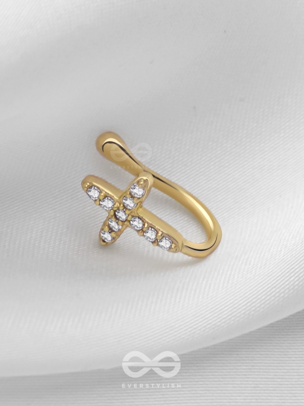 HEAVENLY HARMONY  - GOLDEN CZ NOSERING (NON-PIERCING)