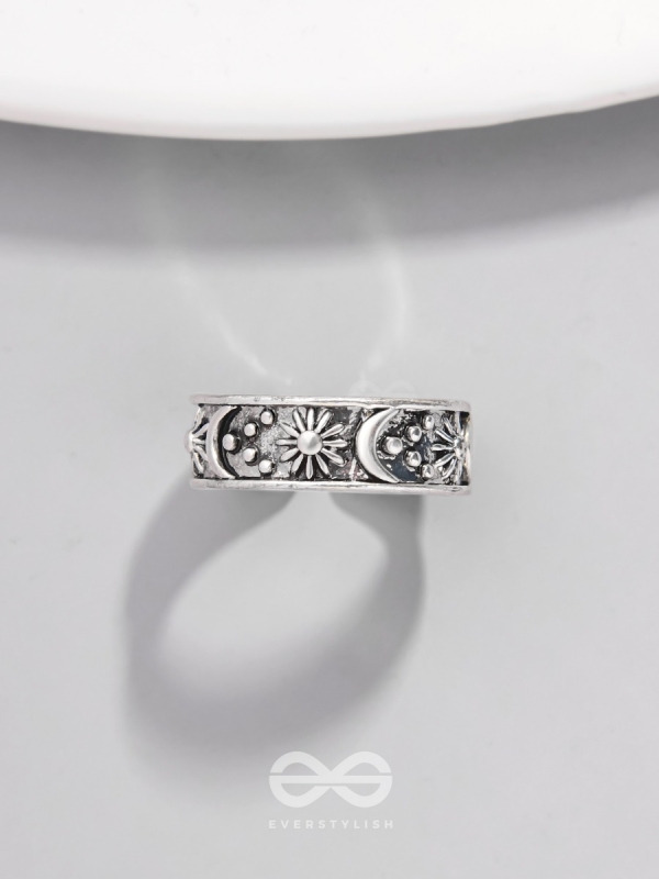 CELESTIAL LEGACY - STATEMENT SILVER RING (ADJUSTABLE)