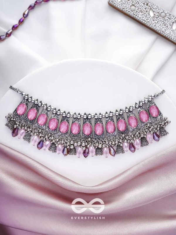 The Coral Dreams - Statement Embellished Oxidised Neckpiece