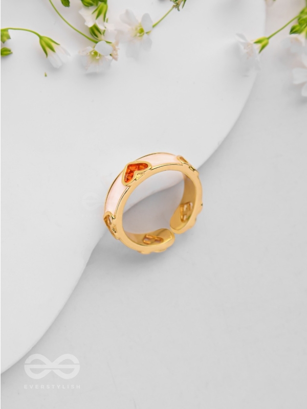 Adorable Affection - Heart Enamelled Ring 