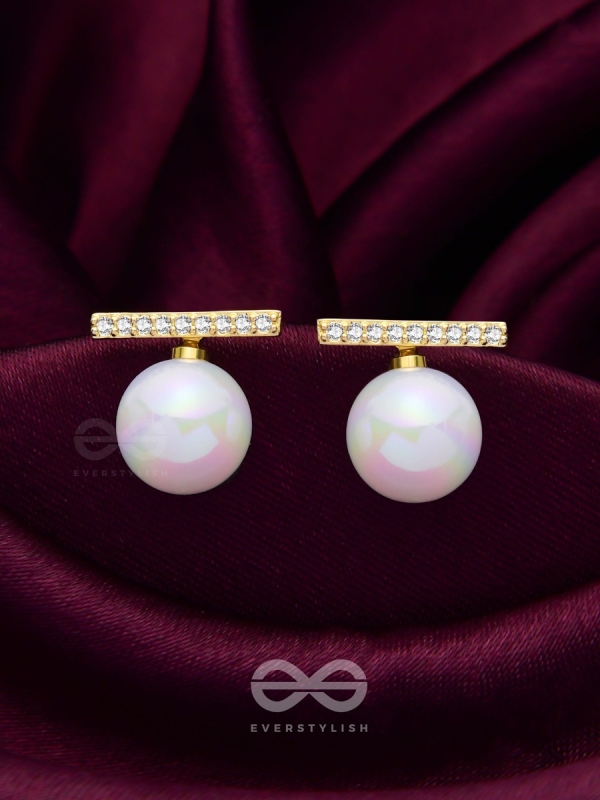 Modern Grace - Golden Embellished Ear Jackets