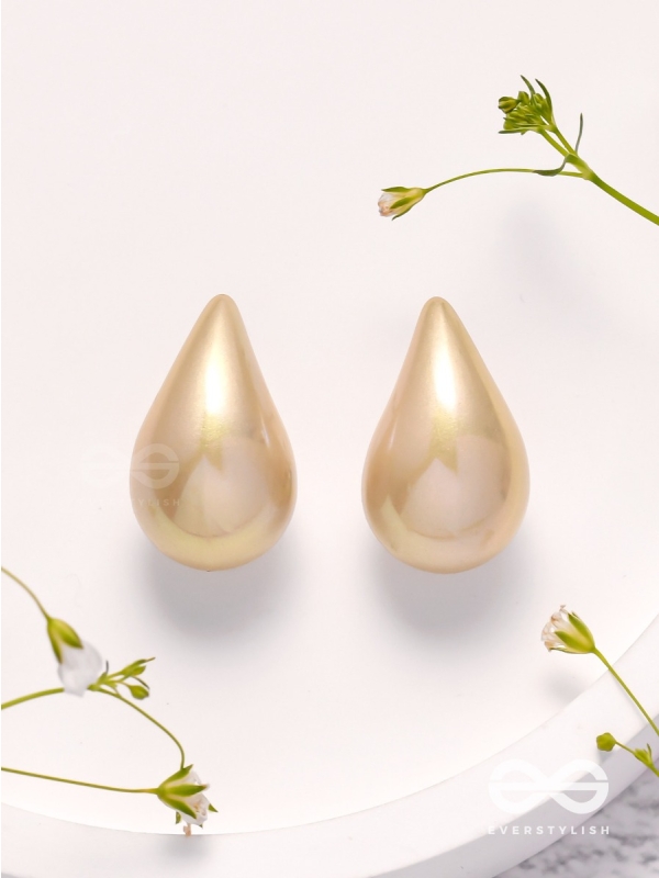 Glitter Drops - Holographic Acrylic Earrings (Golden)