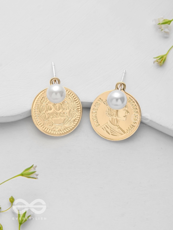 Victorian Rush - Golden Pearl Ear Jackets