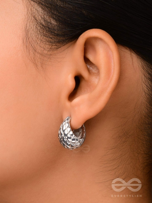 Moonlit Scales - Silver Earrings