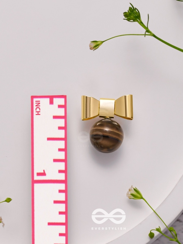 Earthy Bows - Golden Earrings