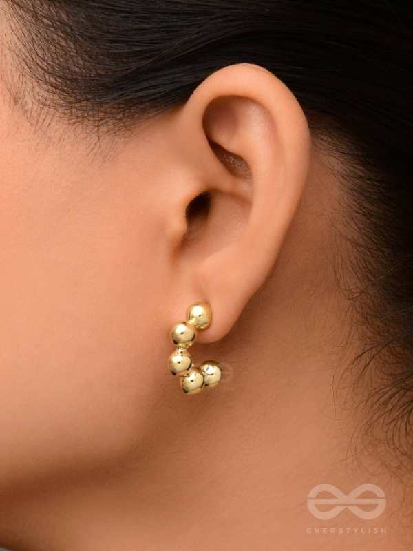 Spell Beads - Classy  Golden  Earrings  