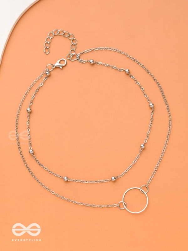 The Lavish Layers Of Elegance - Silver Multilayered Neckpiece With Anti-tarnish Coating