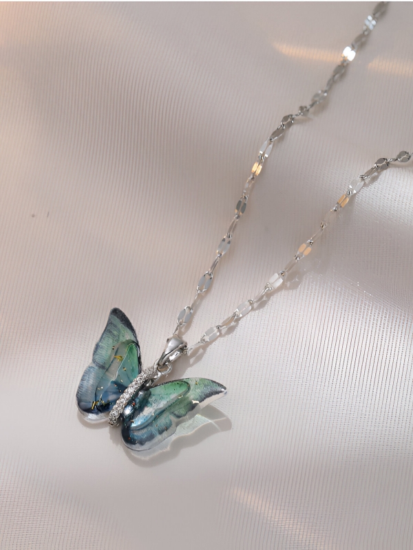 Ethereal Wings - Crystal Butterfly Necklace