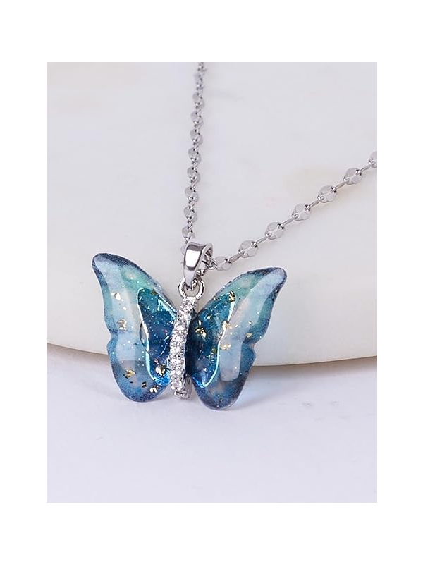 Ethereal Wings - Crystal Butterfly Necklace