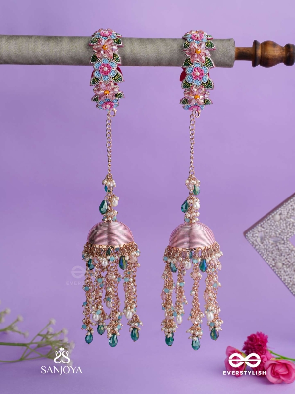 MADHUVRATA - SPRING BLOOM - DELICATE EMBROIDERED KALEERE WITH BANGLES WITH FLORAL MOTIFS, BEADS AND PEARL DROPS