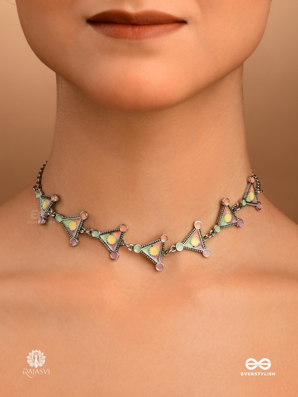 TRIBAL TRIAD - MULTICOLOUR ENAMEL NECKPIECE